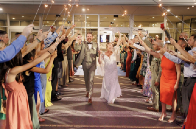 Wedding reception exit at NRCC.
