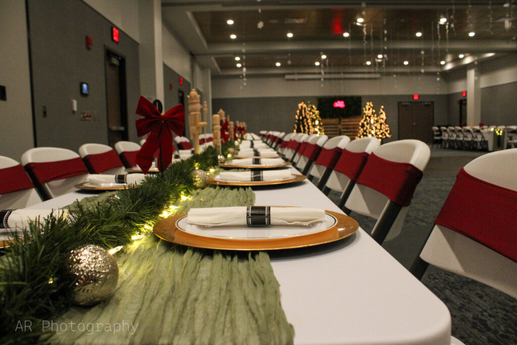 Christmas dinner in the Ballroom.